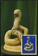 1979 (1.2.) RUMÄNIEN, 40 B. Schlange Glykon (Museum Für Archäologie, Constanta) + Motivgleicher Sonderstempel: CONSTANTA - Sonstige & Ohne Zuordnung