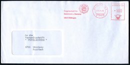 1989 (8.9.) 7505 ETTLINGEN 1, Absender-Freistempel: Gesellschaft Für Spinnerei U. Weberei = Spinne Im Netz, Fernbrief -  - Altri & Non Classificati