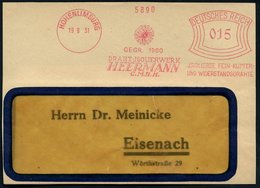 1931 (19.9.) HOHENLIMBURG, Absender-Freistempel: DRAHT-ISOLIERWERK HEERMANN GMBH.. = Kreuzspinne Im Netz, Kleine Vorders - Otros & Sin Clasificación