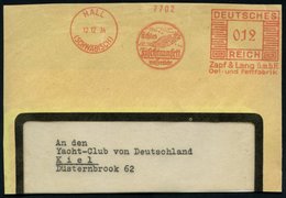 1934 (12.12.) SCHWÄBISCH HALL, Absender-Freistempel: Echtes Fischtranfett Wasserdicht, Zapf & Lanf GmbH, Oel- U. Fettfab - Other & Unclassified