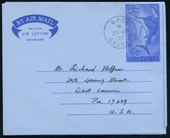 1970 (29.7.) GRENADA, 6 C. Aerogramm Schwertfisch (rs. St. George's Harbour) In Die USA - Fisch / Fish / Poisson / Pesce - Altri & Non Classificati