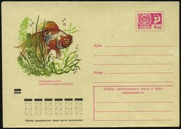 1971 UdSSR, 4 Kop. Ganzsachen-Umschlag, Rot: Goldfisch (Aquarienfisch) Ungebr. - Fisch / Fish / Poisson / Pesce - Other & Unclassified