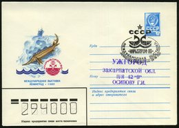 1980 (Aug.) UdSSR, 4 Kop. Ganzsachen-Umschlag, Blau: Internat. Fischerei-Ausstellung "Jnrijbprom '80" (Stör, Ozean, Logo - Other & Unclassified