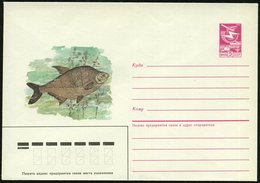 1985 UdSSR, 5 Kop. Ganzsachen-Umschlag, Rotlila: Amur-Brasse, Ungebr. - Fisch / Fish / Poisson / Pesce - Altri & Non Classificati