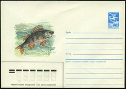 1986 UdSSR, 5 Kop. Ganzsachen-Umschlag, Blau: Flußbarsch, Ungebr. - Fisch / Fish / Poisson / Pesce - Sonstige & Ohne Zuordnung