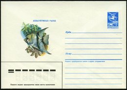 1987 UdSSR, 5 Kop. Ganzsachen-Umschlag, Blau: Segelflosser (Aquarienfisch), Ungebr. - Fisch / Fish / Poisson / Pesce - Other & Unclassified