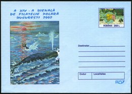 2002 RUMÄNIEN, 2500 L. Sonder-Ganzsachen-Umschlag: Alaska: XIV. Biennale Der Polarpost-Sammler Bukarest = Wale In Der An - Andere & Zonder Classificatie