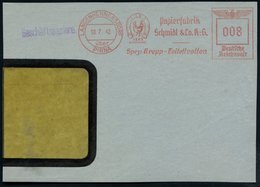1942 (10.7.) LANGENHENNERSDORF über PIRNA, Absender-Freistempel: Papierfabrik Schmidt & Co.. Spez.: Krepp-Toilettrollen  - Altri & Non Classificati