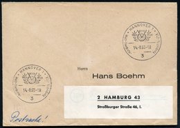 1963 (14.8.) 3 HANNOVER 1, Sonderstempel: XVII Welt-Tierärzte-Kongreß (Logo) 2x Auf Postdienstbrief (gefaltet) Da Antwor - Altri & Non Classificati