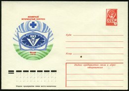 1979 UdSSR, 4 Kop. Ganzsachen-Umschlag, Rot: XXI. Welt-Veterinär-Kongreß Moskau (Logo, Blaues Kreuz) Ungebr. - Tierzucht - Autres & Non Classés