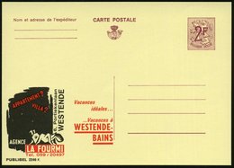 1967 BELGIEN, 2 F. Publibel-Ganzsache: GENCE LA FOURMI.. = Ameise (nur Französ. Titel), Ungebr. (Mi.P 324 III / 2240 F.) - Other & Unclassified