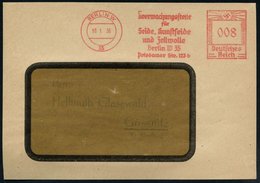 1936 (16.1.) BERLIN W 35, Absender-Freistempel: Überwachungsstelle Für Seide, Kunstseide U. Zellwolle.., Bedarfs-Vorders - Altri & Non Classificati