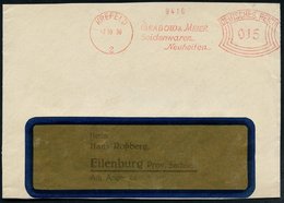 1930 (7.10.) KREFELD 2, Absender-Freistempel: GRABOW & MEIER, Seidenwaren.., Bedarfs-Vorderseite - Seidenraupe & Seide / - Otros & Sin Clasificación