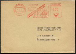 1955 (4.6.) (23) ACHIM (BZ BREMEN), Absender-Freistempel: Jhr Haus Für Honig U. Reformwaren, Landhaus Jungborn.. (Logo)  - Otros & Sin Clasificación