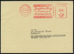 1960 (23) ACHIM (BZ BREMEN), Absender-Freistempel: MAX NAUMANN, Jungborn-Honig... Vorschriftsmäßig In 000 (+ GEBÜHR BEZA - Other & Unclassified