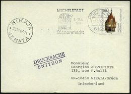 1984 (12.3.) 6120 MICHELSTADT, Maschinen-Werbestempel: 9. - 17.6. 1984 Bienenmarkt = Rathaus, Bienenkorb, Biene, Ortsgle - Sonstige & Ohne Zuordnung