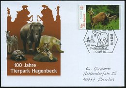 2007 (10.6.) 99510 NIEDERROSSLA, Sonderstempel: 150 Jahre Elefantenfest (Elefant) Auf Sonder-Ganzsachen-Umschlag 55 + 25 - Altri & Non Classificati