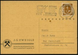 1953 (7.12.) (14 A) STUTTGART-BAD CANNSTATT, Maschinen-Werbestempel: AFRIKAS STEPPENTIERE IN DER WILHELMA (Zebra, Giraff - Other & Unclassified