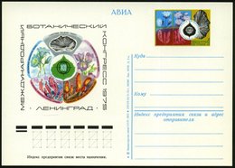 1975 UdSSR, 4 Kop. Sonder-Ganzsache: 12. Internat. Botanischer Kongreß , Leningrad (div. Pflanzen) Ungebr. (Mi.PSo.32) - - Other & Unclassified