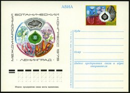 1975 UdSSR, 4 Kop. Sonder-Ganzsache: 12. Internat. Botanischer Kongreß , Leningrad (div. Pflanzen) Ungebr. (Mi.PSo.32) - - Otros & Sin Clasificación