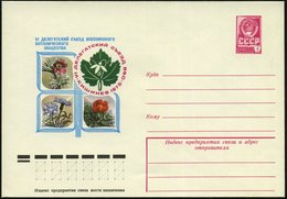 1978 UdSSR, 4 Kop. Ganzsachen-Umschlag, Rot: VI. Delegierten-Kongreß Für Botanik, Kischinau (Logo + 3 Pflanzen Mit Blüte - Altri & Non Classificati