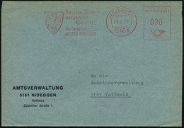 1970 (9.3.) 5161 NIDEGGEN, Absender-Freistempel: Besuchen Sie Im NATURPARK NORDEIFEL Die Gemeinden Des AMTES NIDEGGEN (W - Altri & Non Classificati