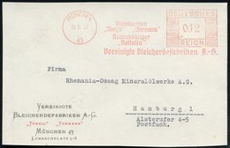 1937 (16.6.) MÜNCHEN 43, Seltener Absender-Freistempel: Bleicherden, "Tonsil" "Terrana", Humusdünger "Nettolin", Vereini - Other & Unclassified