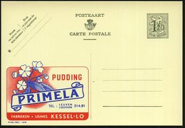 1952 BELGIEN, 1,20 F. Publibel-Ganzsache: PUDDING PRIMELA = Primel, Flämischer Titel Oben, Ungebr. (Mi.P 283 II / 1216)  - Altri & Non Classificati