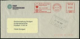 1997 45875 GELSENKIRCHEN 1, Absender-Freistempel "DEUTSCHE POST AG": Bundesgartenschau.. (2 Blumenblätter) Kommunalbrief - Sonstige & Ohne Zuordnung