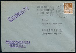 1949 (14 A) STUTTGART 9, Maschinen-Werbestempel: DAHLIEN- UND GLADIOLENSCHAU.. (Dahlie) Bedarfsbrief - Gartenbau-Ausstel - Autres & Non Classés