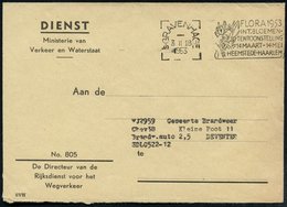 1953 NIEDERLANDE, Maschinen-Werbestempel: 's-GRAVENHAGE, FLORA 1953 INT. BLOEMEN-TENTOONSTELLING.. (Blumen) Markenloser  - Autres & Non Classés