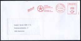 1986 (6.12.) 7570 BADEN-BADEN 1, Absender-Freistempel: VEREIN DEUTSCHER ROSENFREUNDE EV. (Luther-Rose) Fernbrief - Rosen - Altri & Non Classificati