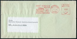1970 (27.5.) 2082 UETERSEN 1, Kommunaler Absender-Freistempel: ROSARIUM U. HALLENBAD.. (Hallenbad, Rose) Kommunalbrief - - Andere & Zonder Classificatie