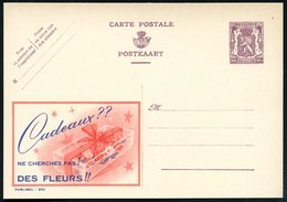 1948 BELGIEN, 90 C. Publibel-Ganzsache: Cadeaux ?.. DES FLEURS! (Klarsichtpackung Mit Rosen) Ungebr. (Mi.P 248 I / 952)  - Altri & Non Classificati