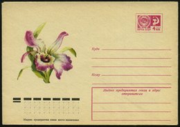 1974 UdSSR, 4 Kop. Ganzsachen-Umschlag, Lilarot: Blaue Edel-Ochidee, Ungebr. - Orchideen / Orchids / Orchidees / Orchide - Other & Unclassified