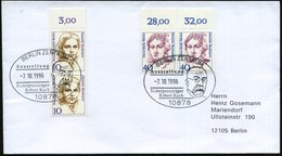 1996 (7.10.) 10878 BERLIN-ZENTRUM, Sonderstempel: Ausstellung Nobelpreisträger Robert Koch (Kopfbild) Ortsbrief (Medizin - Autres & Non Classés