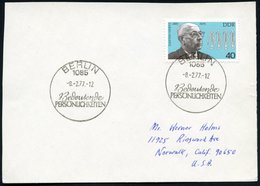 1977 (8.2.) D.D.R., 40 Pf. Gustav Hertz, EF = Isotopen-Diffusion (Nobelpreis 1925) + Passender Sonderstempel: 1085 BERLI - Altri & Non Classificati