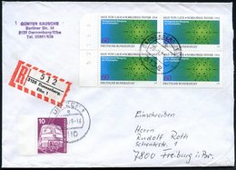 1979 B.R.D., 60 Pf. Max Von Laue, Nobelpreis Physik 1914 (Röntgenstrahl-Beugung, Rand-4er-Block U.a., 1K + R-Zettel: 313 - Other & Unclassified