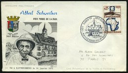 1963 (14.1.) FRANKREICH, Sonderstempel: KAYSERBERG (HT RHIN), 90e ANNIVre Dr. A. SCHWEITZER (Geburtshaus A. Schweitzer,  - Altri & Non Classificati