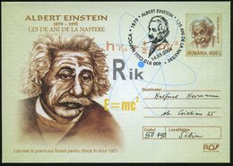 2004 (14.3.) RUMÄNIEN, 4000 L. Sonder-Ganzsachen-Umschlag: Alb. Einstein (Brustbild) + Passender Sonderstempel: 400 910  - Other & Unclassified