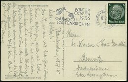 1935 (18.7.) GARMISCH-PARTENKIRCHEN 2, Maschinen-Werbestempel: WINTER-OLYMPIA 1936.. (Bergmassiv) Auf Passende S/ W.-Fot - Sonstige & Ohne Zuordnung