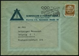 1936 (Juli) BERLIN C 2, Maschinen-Werbestempel: Olympische Spiele Berlin 1.-16. August 1936 (Brandenburger Tor, Olympisc - Sonstige & Ohne Zuordnung