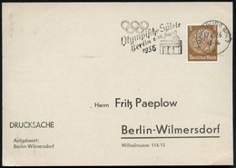 1936 (17.6.) MAGDEBURG BPA 7, Maschinen-Werbestempel: Olympische Spiele Berlin 1.-16. August 1936 (Brandenburger Tor, Ol - Autres & Non Classés