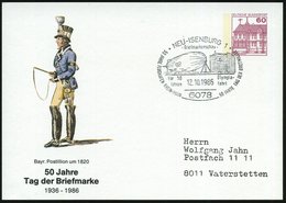 1986 (12.10.) 6078 NEU-ISENBURG 1, Sonderstempel: 50 Jahre Flughafen Rhein-Main, Vor 50 Jahren Olympiafahrt (Olympia-Zep - Sonstige & Ohne Zuordnung