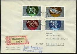 1984 D.D.R., XIV. Olymp. Winterspiele 1984, Kompl. Satz, Sauber Gest. + R-Zettel: 9412 Schneeberg 3, Inl.-R-Brief (Mi.28 - Otros & Sin Clasificación