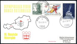 1976 ÖSTERREICH, Olympische Winterspiele Innsbruck, 2 Verschiedene Fackellauf-Sonderstempel: 1150 Wien U. 1300 WIEN-FLUG - Sonstige & Ohne Zuordnung