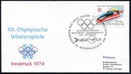 1976 ÖSTERREICH, Olympische Winterspiele Innsbruck, 3 Verschiedene Olympia-Flugzeug-Sonderstempel: 6563 GALTÜR, 6010 Bzw - Altri & Non Classificati