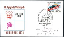 1976 (4.2.) ÖSTERREICH, Olympische Winterspiele Innsbruck, Sonderstempel: 6020 INNSBRUCK, ERÖFFNUNG DER XII. OLYMP. WINT - Altri & Non Classificati