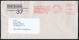 1993 (9.7.) 44777 BOCHUM 1, Absender-Freistempel: Olympia Stützpunkz, Bochum (Symbol.) Kommunalbrief - Olympische Sommer - Other & Unclassified