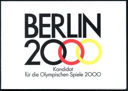 1993 (11.2.) 5300 BONN 1, Post-Geschenkheft: BERLIN 2000 Kandidat Für Die Olympischen Spiele 2000, Innen 100 + 50 Pf. Ol - Sonstige & Ohne Zuordnung